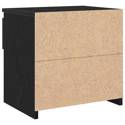 Nachttisch 2 Stk. Schwarz Eichen-Optik 40 x 30 x 39 cm