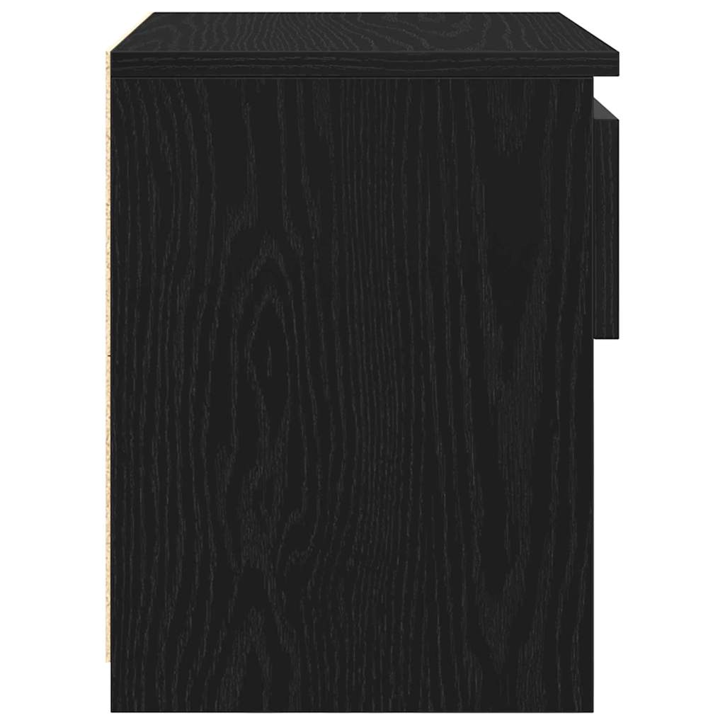 Nachttisch 2 Stk. Schwarz Eichen-Optik 40 x 30 x 39 cm