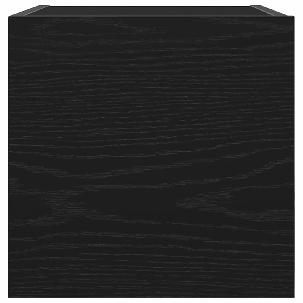 Wandmontiertes TV-Regal 30,5 x 30 x 30 cm Schwarz Eichen-Optik