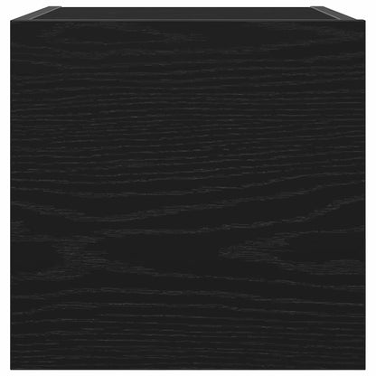 Wandmontiertes TV-Regal 30,5 x 30 x 30 cm Schwarz Eichen-Optik