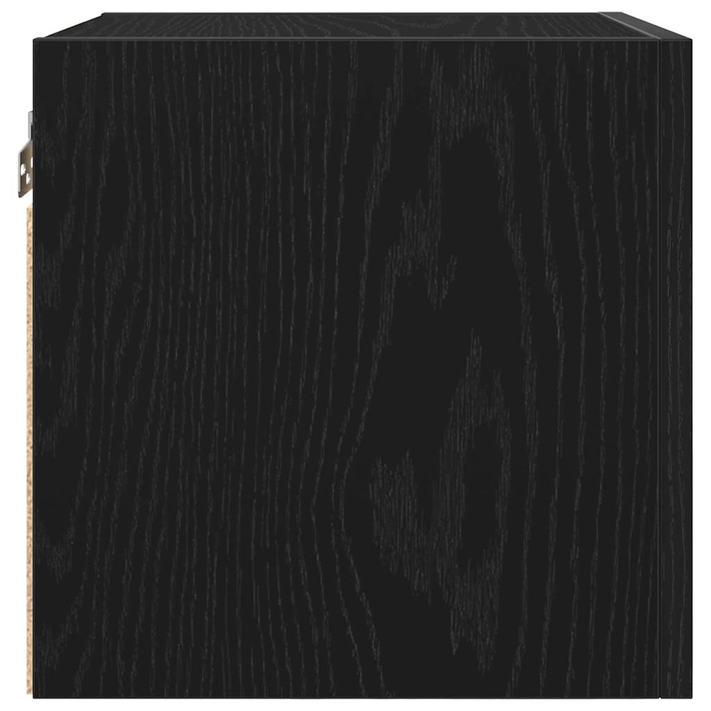 Wandmontiertes TV-Regal 30,5 x 30 x 30 cm Schwarz Eichen-Optik