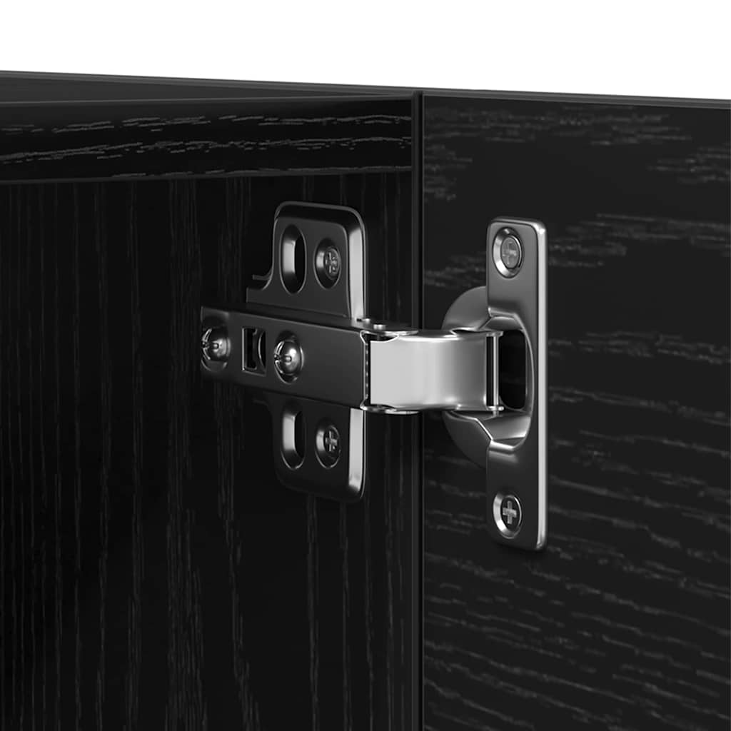 Wandmontiertes TV-Regal 2 stk. Schwarz Eichen-Optik