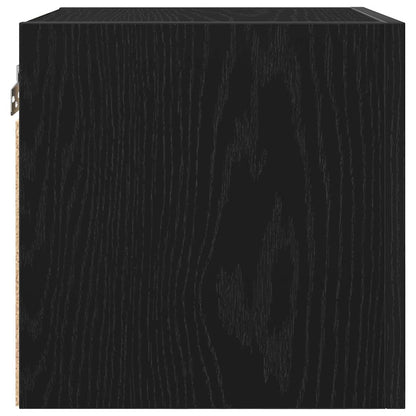 Wandmontiertes TV-Regal 2 stk. Schwarz Eichen-Optik