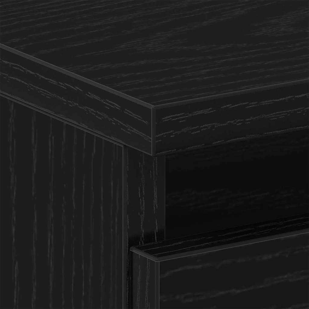 Nachttisch Schwarz Eichen-Optik 40 x 35 x 69 cm Holzwerkstoff