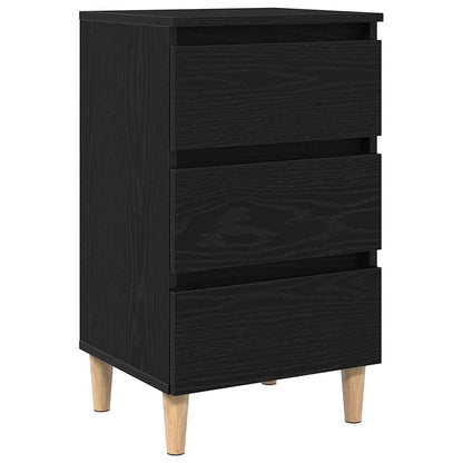 Nachttisch Schwarz Eichen-Optik 40 x 35 x 69 cm Holzwerkstoff