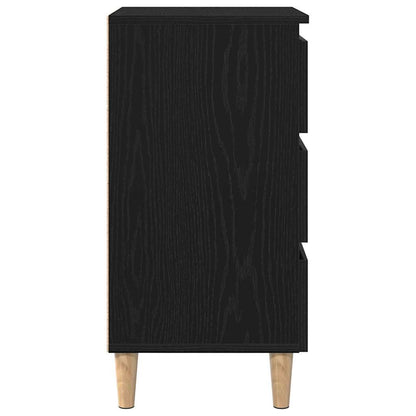 Nachttisch Schwarz Eichen-Optik 40 x 35 x 69 cm Holzwerkstoff
