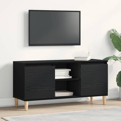TV-Schränk 102 x 35 x 50 cm Schwarz Eichen-Optik Holzwerkstoff