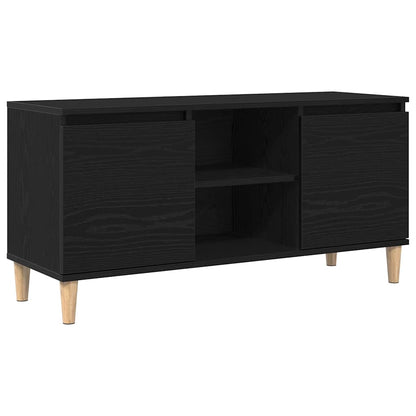 TV-Schränk 102 x 35 x 50 cm Schwarz Eichen-Optik Holzwerkstoff
