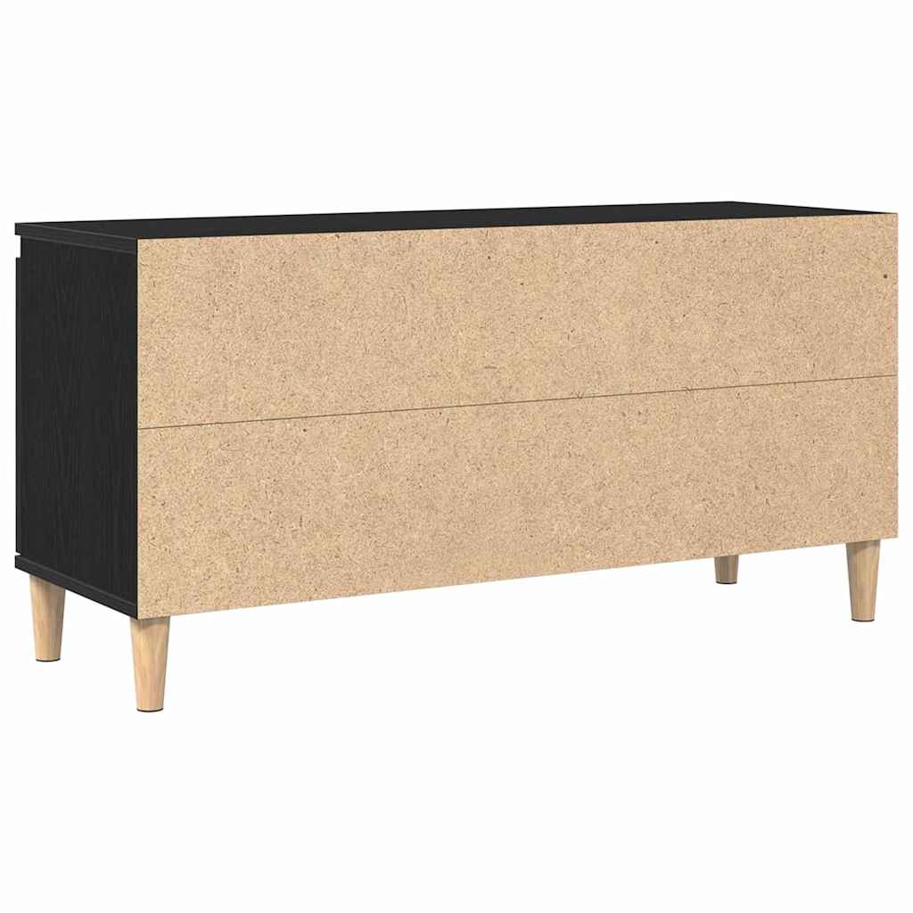 TV-Schränk 102 x 35 x 50 cm Schwarz Eichen-Optik Holzwerkstoff