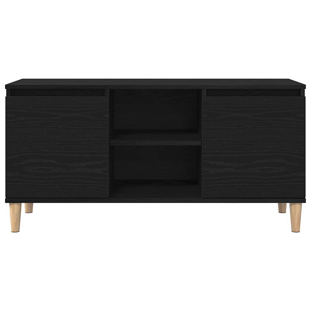 TV-Schränk 102 x 35 x 50 cm Schwarz Eichen-Optik Holzwerkstoff