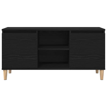 TV-Schränk 102 x 35 x 50 cm Schwarz Eichen-Optik Holzwerkstoff
