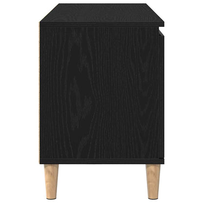 TV-Schränk 102 x 35 x 50 cm Schwarz Eichen-Optik Holzwerkstoff