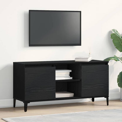 TV-Schränk 102 x 35 x 50 cm Schwarz Eichen-Optik Holzwerkstoff