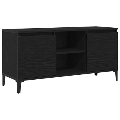 TV-Schränk 102 x 35 x 50 cm Schwarz Eichen-Optik Holzwerkstoff