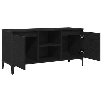 TV-Schränk 102 x 35 x 50 cm Schwarz Eichen-Optik Holzwerkstoff