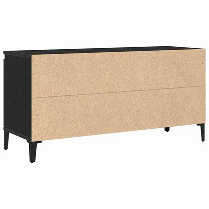 TV-Schränk 102 x 35 x 50 cm Schwarz Eichen-Optik Holzwerkstoff