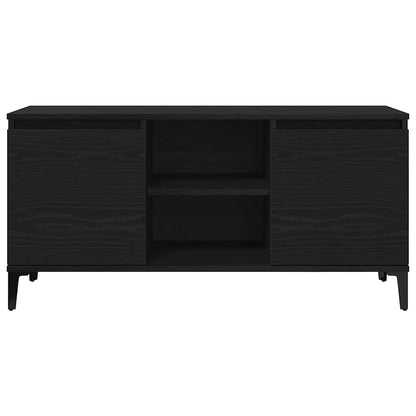 TV-Schränk 102 x 35 x 50 cm Schwarz Eichen-Optik Holzwerkstoff