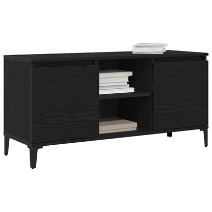 TV-Schränk 102 x 35 x 50 cm Schwarz Eichen-Optik Holzwerkstoff