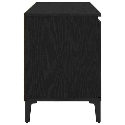 TV-Schränk 102 x 35 x 50 cm Schwarz Eichen-Optik Holzwerkstoff