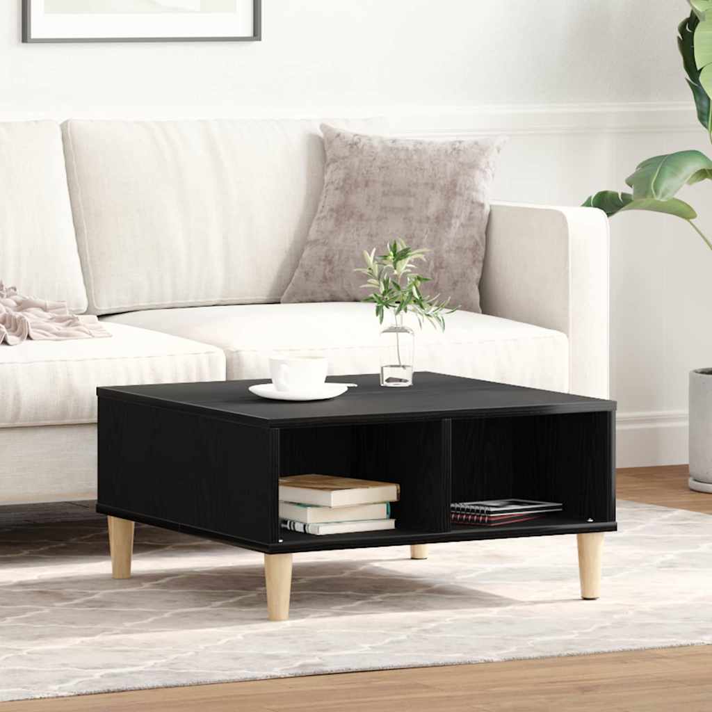 Couchtisch Schwarz Eichen-Optik 60 x 60 x 30 cm Holzwerkstoff