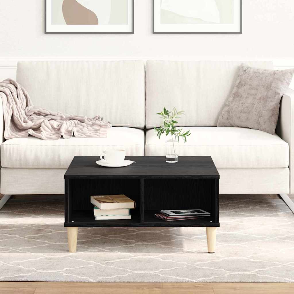 Couchtisch Schwarz Eichen-Optik 60 x 60 x 30 cm Holzwerkstoff