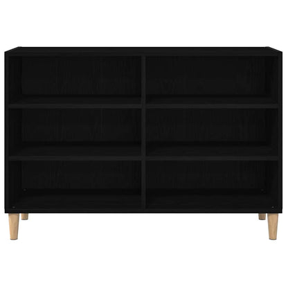 Sideboard 103,5 x 35 x 70 cm Holzwerkstoff Schwarz Eichen-Optik