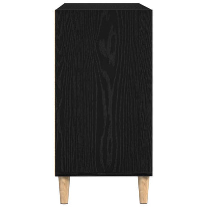 Sideboard 103,5 x 35 x 70 cm Holzwerkstoff Schwarz Eichen-Optik