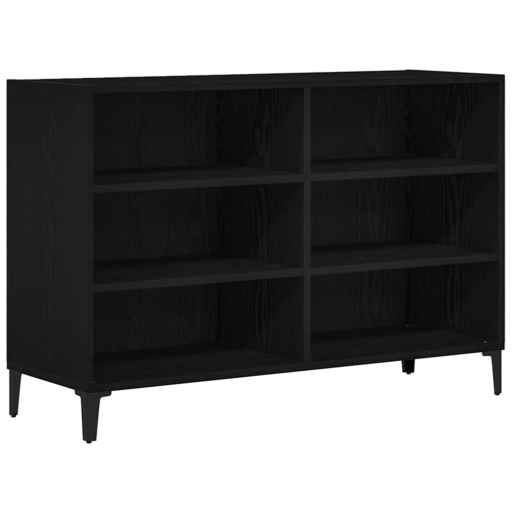 Sideboard Schwarz Eichen-Optik 103,5 x 35 x 70 cm Holzwerkstoff