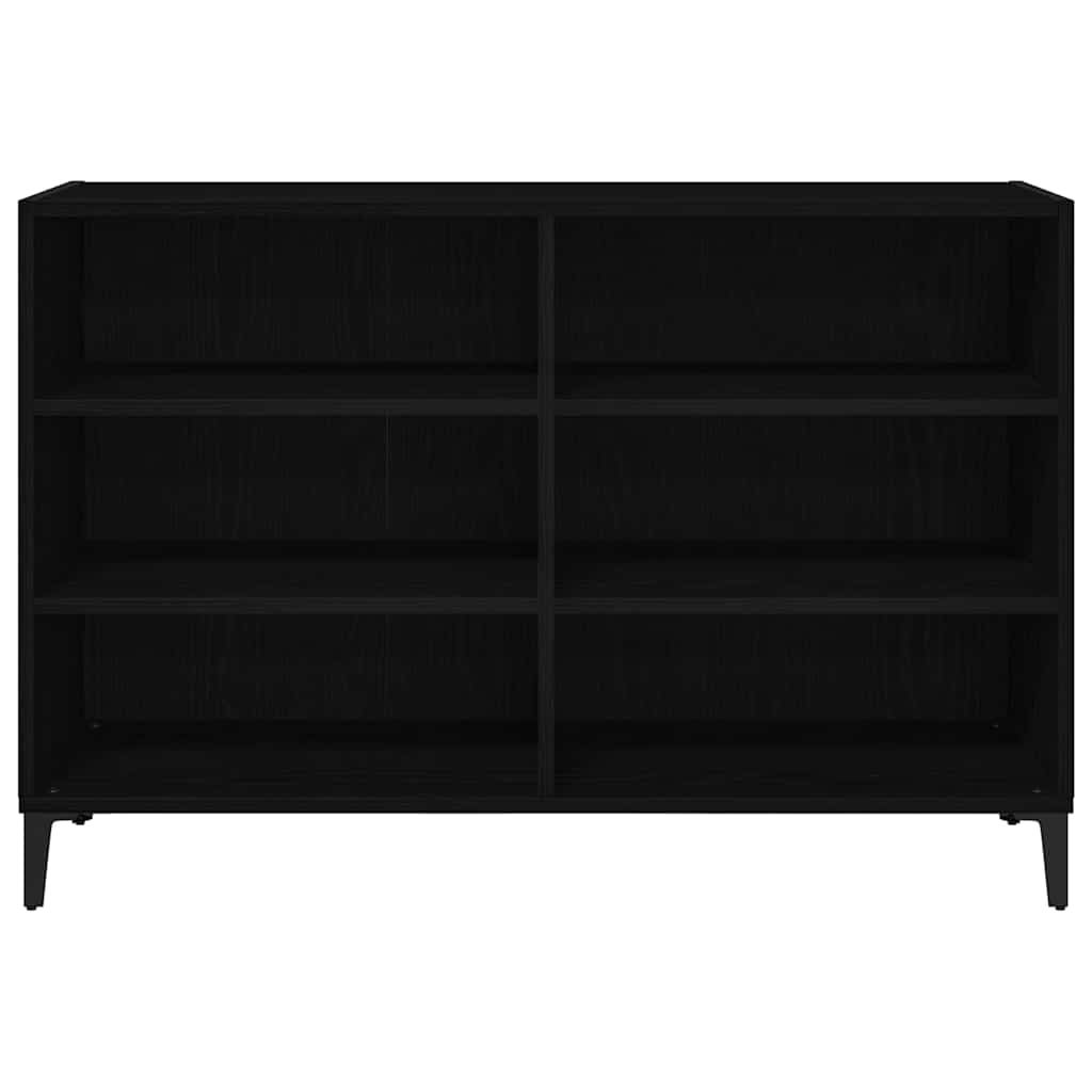 Sideboard Schwarz Eichen-Optik 103,5 x 35 x 70 cm Holzwerkstoff