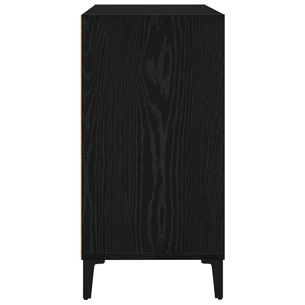 Sideboard Schwarz Eichen-Optik 103,5 x 35 x 70 cm Holzwerkstoff