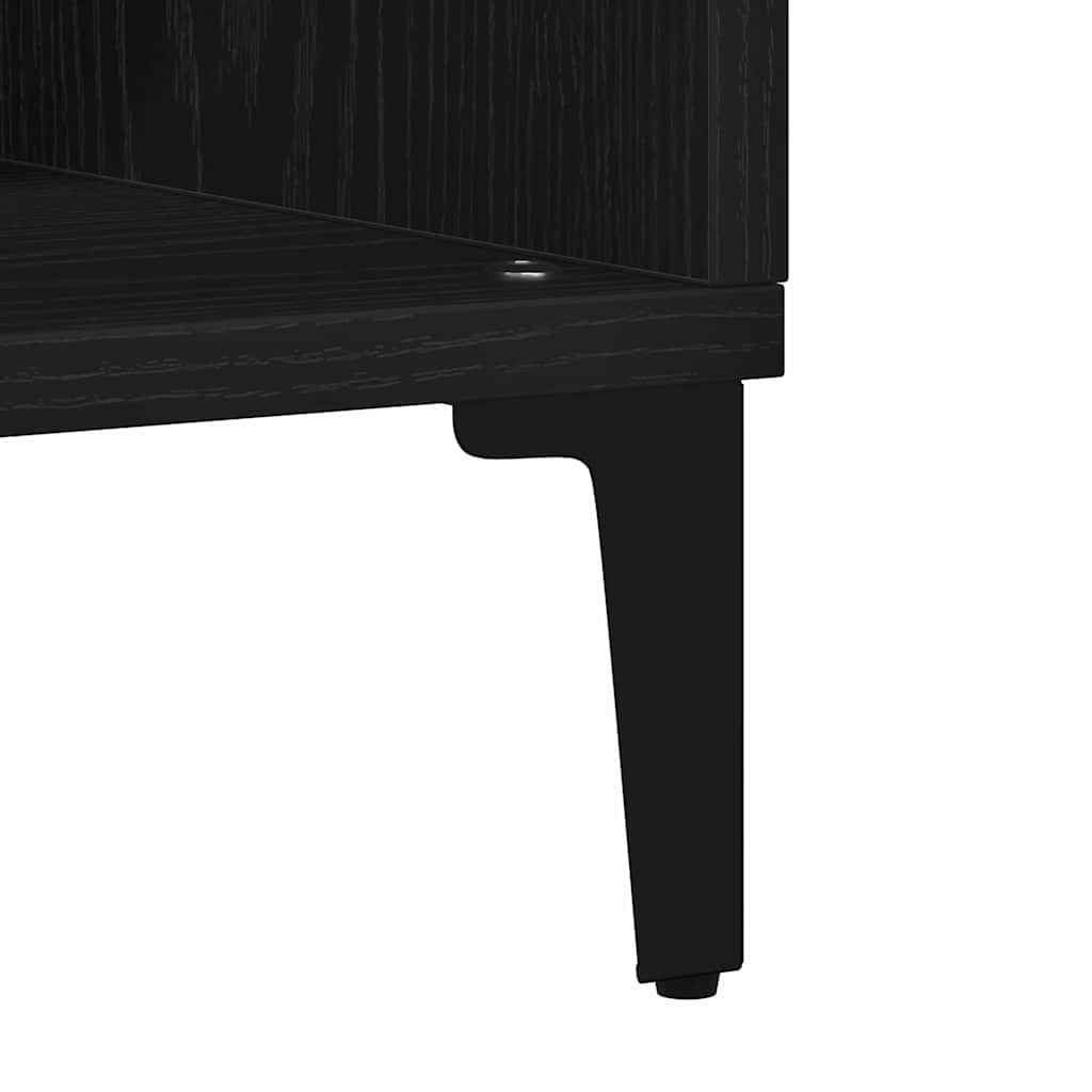 Sideboard Schwarz Eichen-Optik 57 x 35 x 70 cm Holzwerkstoff