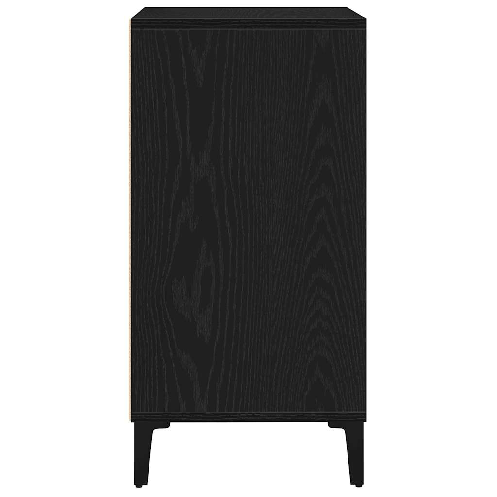Sideboard Schwarz Eichen-Optik 57 x 35 x 70 cm Holzwerkstoff