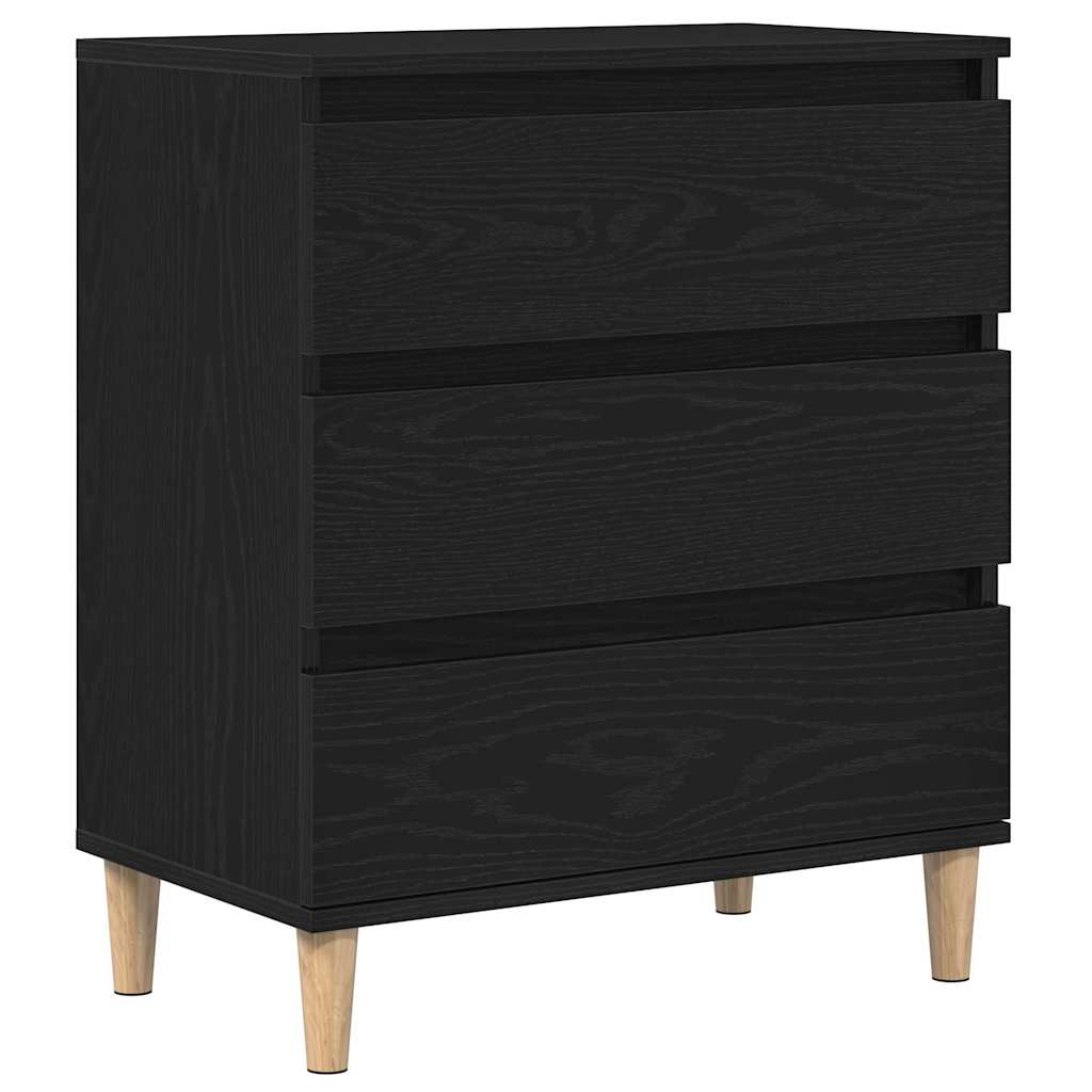 Sideboard Schwarz Eichen-Optik 60 x 35 x 70 cm Holzwerkstoff