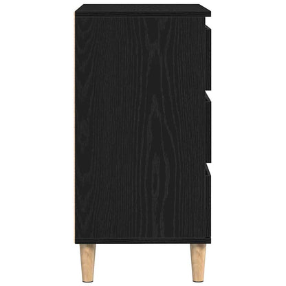 Sideboard Schwarz Eichen-Optik 60 x 35 x 70 cm Holzwerkstoff