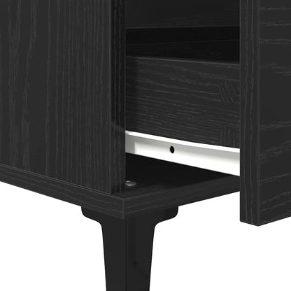 Sideboard Schwarz Eichen-Optik 60 x 35 x 70 cm Holzwerkstoff