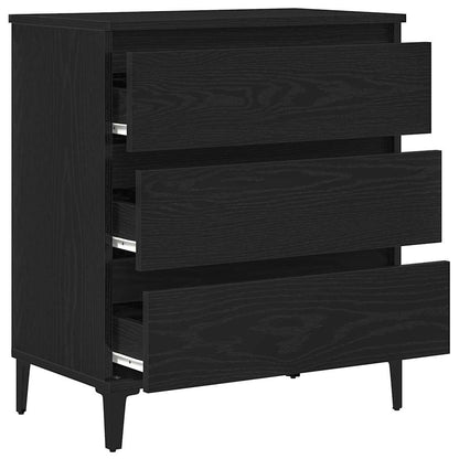 Sideboard Schwarz Eichen-Optik 60 x 35 x 70 cm Holzwerkstoff