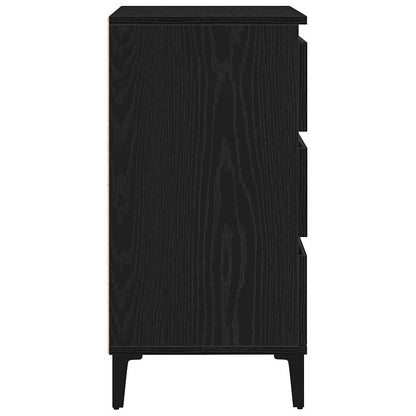 Sideboard Schwarz Eichen-Optik 60 x 35 x 70 cm Holzwerkstoff