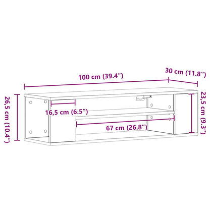 TV-Schränk 100 x 30 x 26,5 cm Altholz Holzwerkstoff