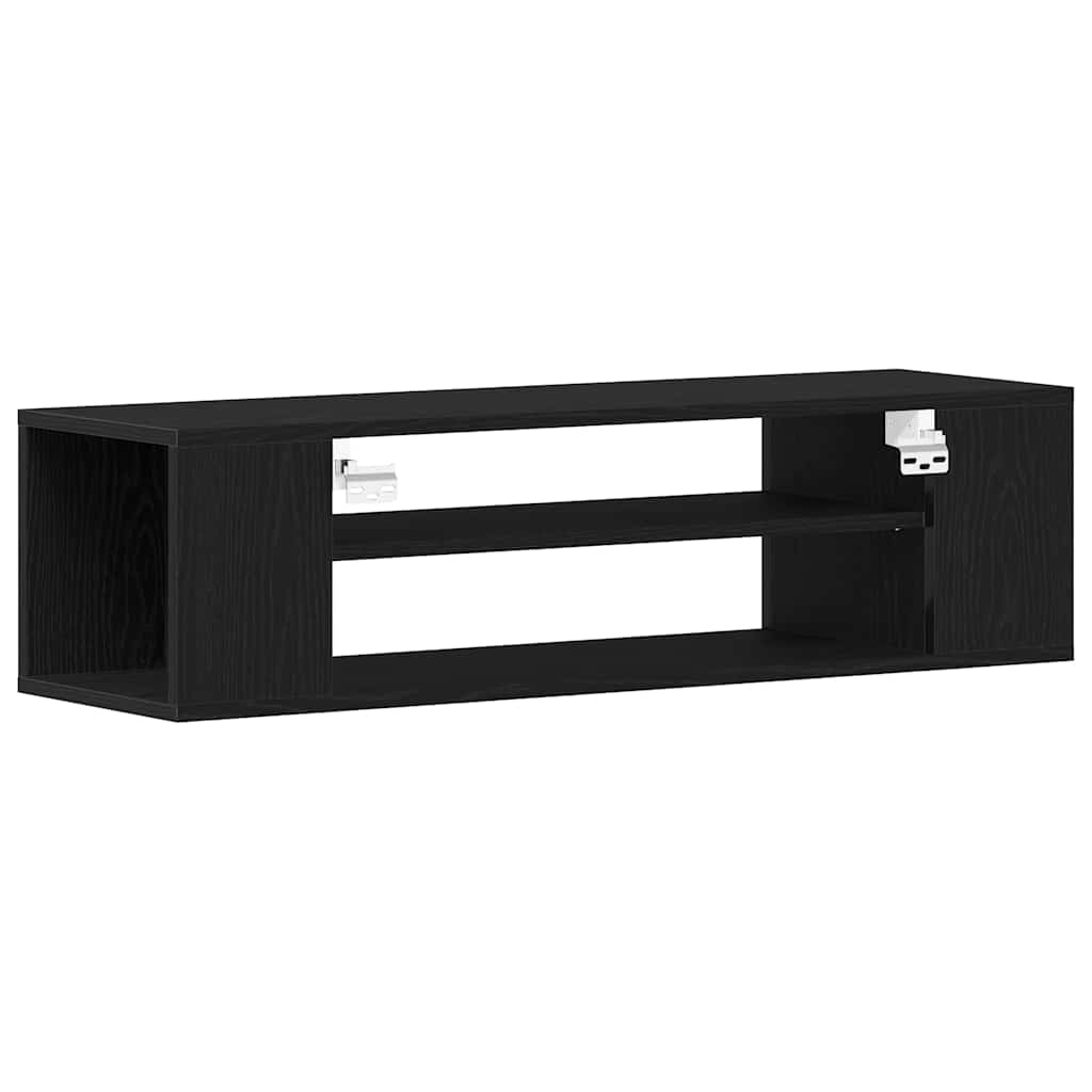 TV-Schränk 100 x 30 x 26,5 cm Schwarz Eichen-Optik