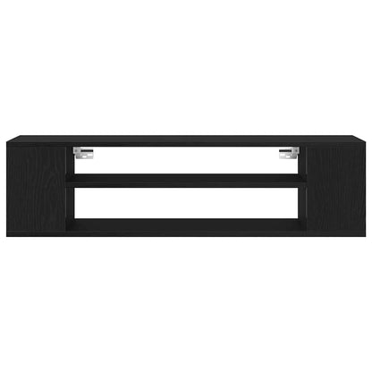 TV-Schränk 100 x 30 x 26,5 cm Schwarz Eichen-Optik