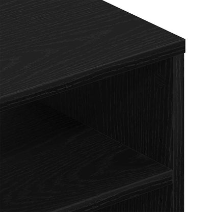 Wandregal Wandhalterung Schwarz Eichen-Optik 102 x 30 x 29 cm