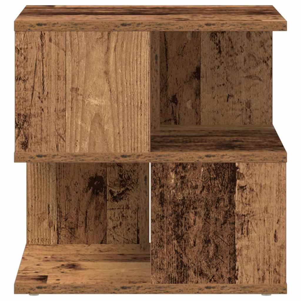 Beistelltisch mit Regal Altholz 40 x 40 x 40 cm Holzwerkstoff