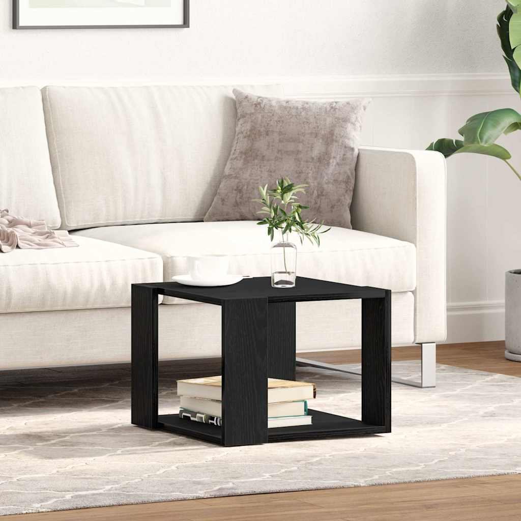 Couchtisch Schwarz Eichen-Optik 40 x 40 x 30 cm Holzwerkstoff