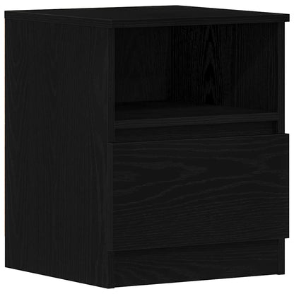 Nachttisch Schwarz Eichen-Optik 40 x 40 x 50 cm Holzwerkstoff