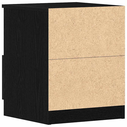 Nachttisch Schwarz Eichen-Optik 40 x 40 x 50 cm Holzwerkstoff