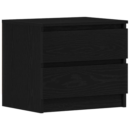 Nachttisch 2 stk. Schwarz Eichen-Optik 50 x 40 x 43,5 cm