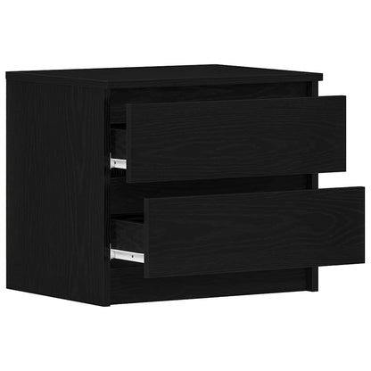 Nachttisch 2 stk. Schwarz Eichen-Optik 50 x 40 x 43,5 cm