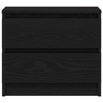 Nachttisch 2 stk. Schwarz Eichen-Optik 50 x 40 x 43,5 cm