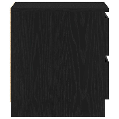 Nachttisch 2 stk. Schwarz Eichen-Optik 50 x 40 x 43,5 cm