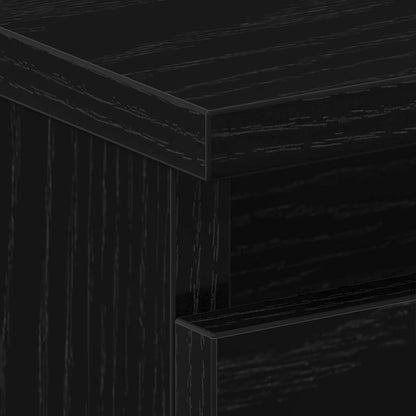 Nachttisch 2 stk. Schwarz Eichen-Optik 40 x 35 x 62,5 cm